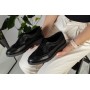 Женские черные туфли на шнурках 41