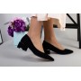 Туфли женские из велюра черные